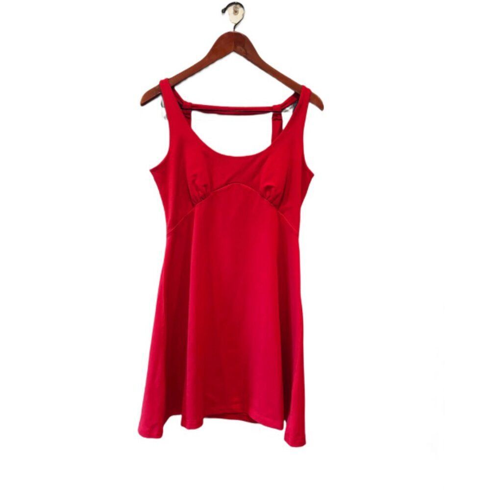 Boston Proper Womens Fit and Flare Open Back Dress Size S Red Date Night - Picture 2 of 6
